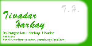 tivadar harkay business card